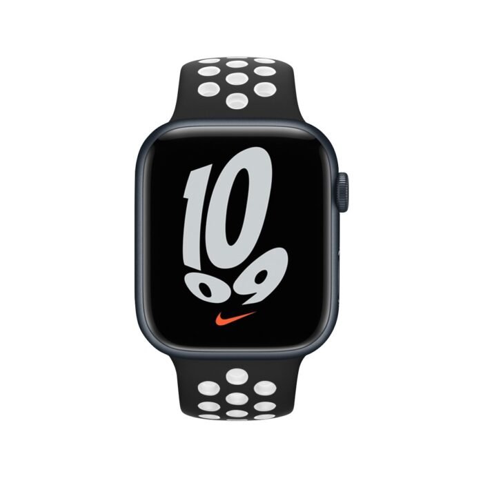 Nike Silicone Band for Apple Watch 42/44/45mm - Black / White - Image 2