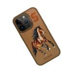Santa Barbara Boris Series Horse Leather Case iPhone 16 Pro Max -Brown - Image 3