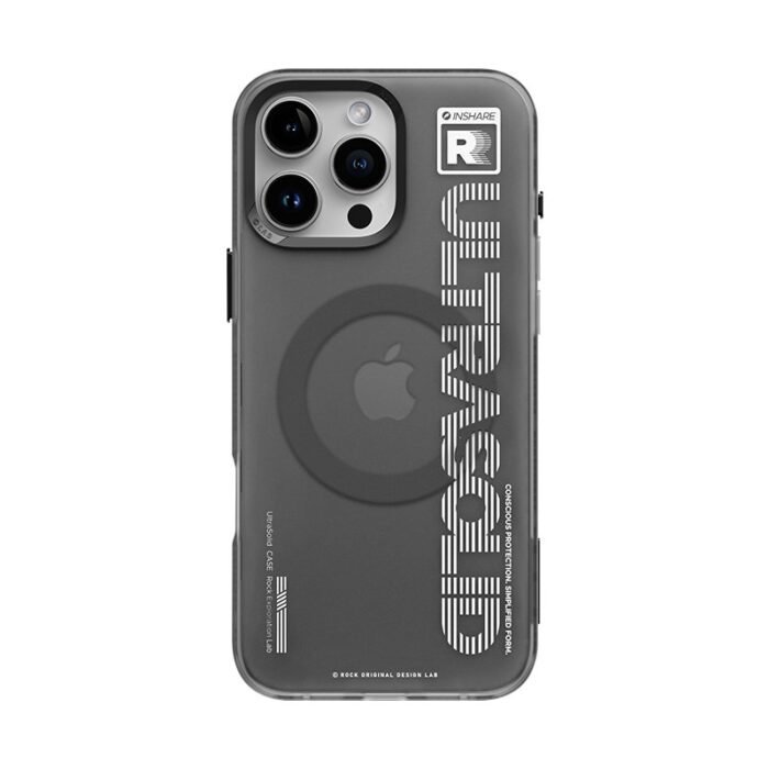 DDjCP6_1723450595363.jpg Rock Inshare  Magnetic Drop Protection Case for iPhone 16 Pro max Black - Image 1