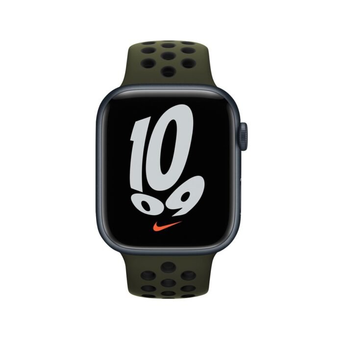 Nike Silicone Band for Apple Watch 42/44/45mm - Army Green / Black - Image 2