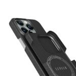 Levelo Sergei 1500D Aramid Fiber Case For iPhone 15 Pro - Black - Image 2
