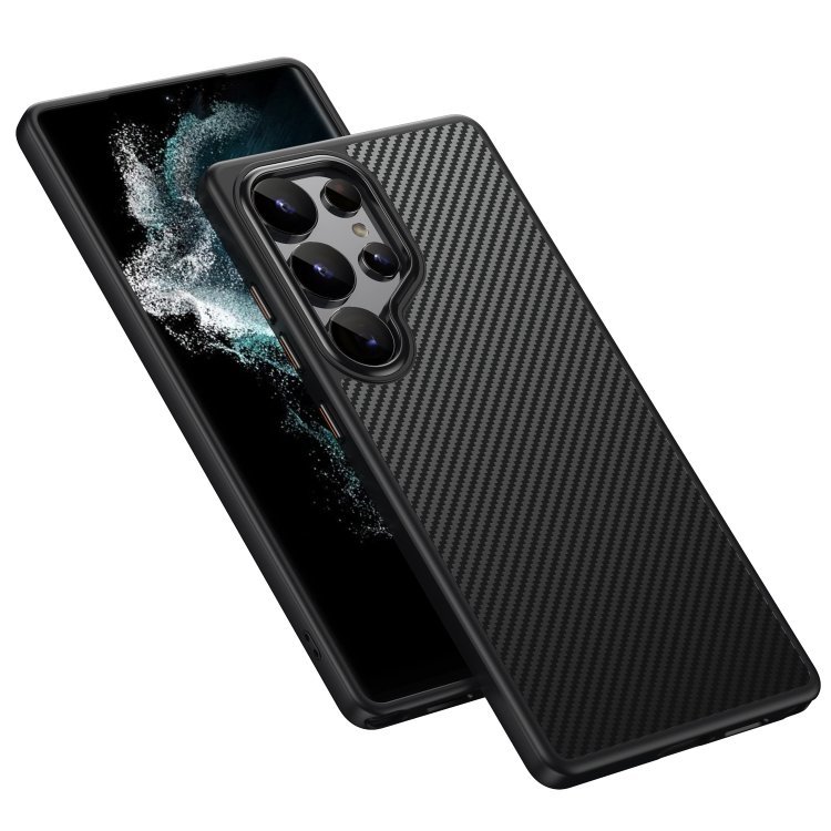 EDA006197902A_1.jpg Samsung Galaxy S25 Ultra 5G MagSafe Kevlar Fiber Shockproof Phone Case(Black) - Image 1