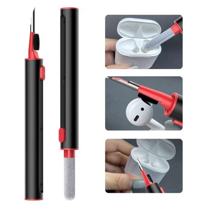 Earphone-Cleaning-Pen-for-AirPods-Black-3.jpg Cleaning Pen for AirPods & Earphones and Mobile- Black - Image 2