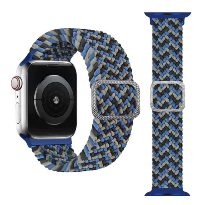 Elastic-Nylon-Strap-For-Apple-watch-band-44mm-38mm-42mm-40mm-iWatch-series-6-se-5.jpg_640x640-1-1181x1181-1.jpg Apple Watch Solo Loop Braided With Buckles 42/44/45 MM - Motley Blue - Image 1