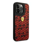 Ferrari Liquid Silicone Case All Over Printed Scuderia iPhone 14 Pro Max / iPhone 15 Pro MaxCompatibility - Black - Image 2