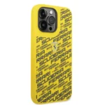 Ferrari Liquid Silicone Case All Over Printed Scuderia iPhone 14 Pro Max / iPhone 15 Pro MaxCompatibility - Yellow - Image 3