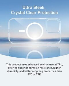 Green Lion Delgado Case for iPhone 16 Pro Max Clear with shock-absorbing corners and MagSafe compatibility. 