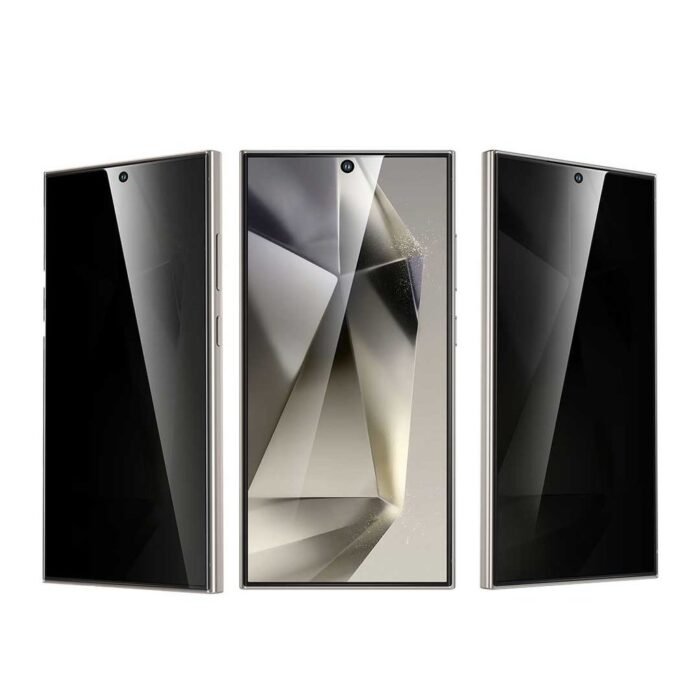 Green Lion 9H Privacy Shield fingerprint Unlock Privacy Glass - S24 Ultra - Black - Image 2