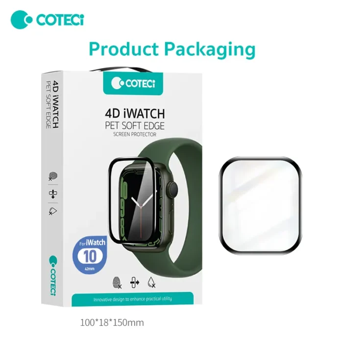 H0008d57d999d46b58a7a5d48b77e54c73.webp Coteci Apple Watchs10 Iwatchs10 Tempered Film Protective Cover 46mm Dial Accessories for Apple Watch S10 Protective Film 4D - Image 4