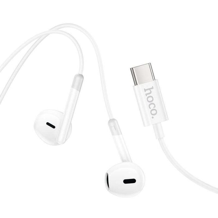 HOCO M109 TYPE-C Earphone Wired - 1.2M - White - Image 2