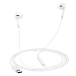 HOCO M109 TYPE-C Earphone Wired - 1.2M - White - Image 3