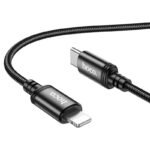 Hoco X89 Nylon PD Data Cable 20W Type-C to Lightning - Black - Image 2