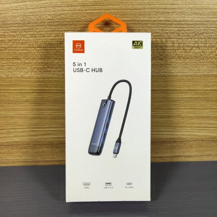 MCDODO HU-7750 5-in-1 USB-C Hub Type-C to USB 3.0×3 + HMDI + PD Adapter - Image 2