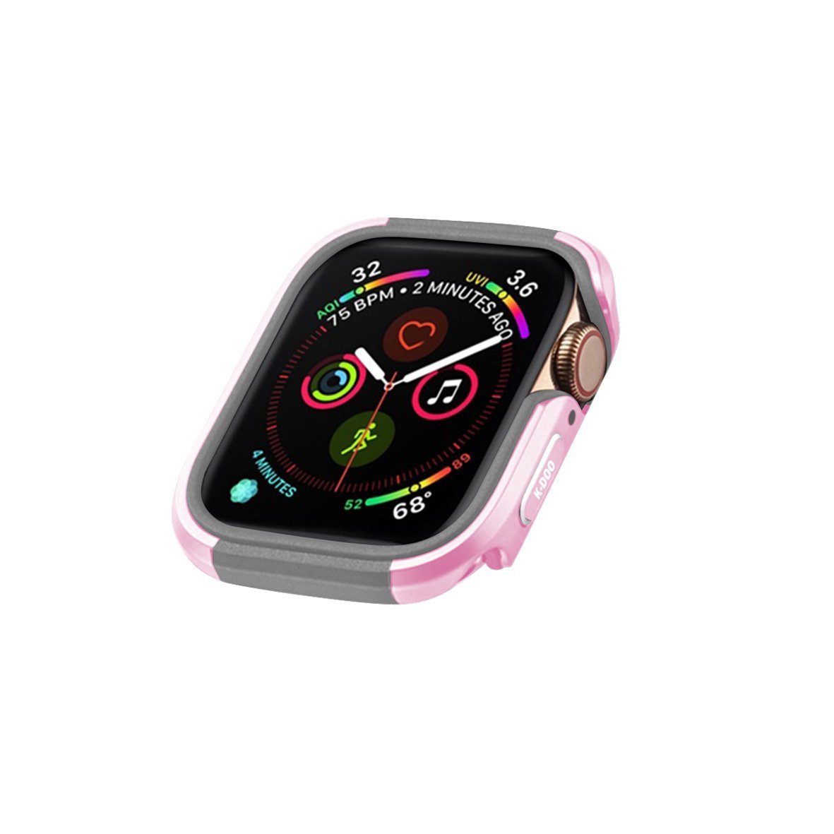 K-Doo-DEFENDER-Series-TPU-Metal-Bumper-Case-Anti-shock-41mm-10.jpg DEFENDER Series TPU + Metal Bumper Case Anti-shock for Apple Watch 41mm - Pink - Image 1