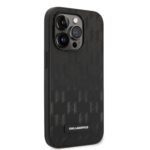 Karl Lagerfeld Saffiano Monogram Case With Metal Plate Logo iPhone14 Pro Max-Black - Image 2