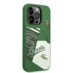 Lacoste Hard Case Liquid Silicone Microfiber  Compatible with iPhone 14 Pro Max/ iPhone 15 Pro Max - Green - Image 2