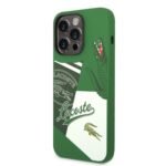 Lacoste Hard Case Liquid Silicone Microfiber  Compatible with iPhone 14 Pro Max/ iPhone 15 Pro Max - Green