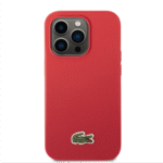 Lacoste Hard Case Woven Logo Estragon Compatible with iPhone 14 Pro Max /iPhone 15 Pro Max -Red - Image 3