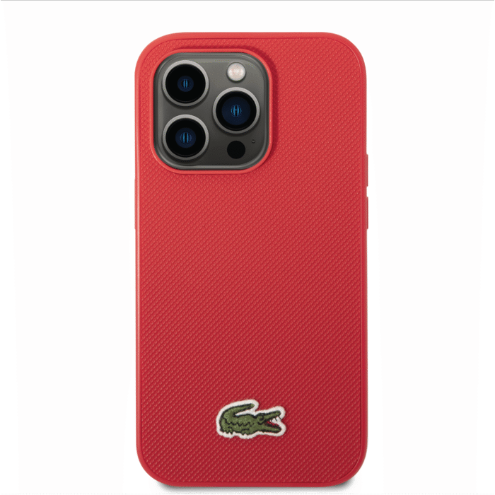 Lacoste Hard Case Woven Logo Estragon Compatible with iPhone 14 Pro Max /iPhone 15 Pro Max -Red - Image 3