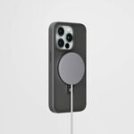 Levelo Verona PC + TPU MagSafe Kickstand Matte Case for iPhone 15 Pro Max Series Black - Image 2