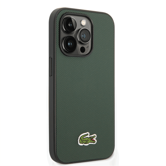 Lacoste Hard Case Woven Logo Compatible with iPhone 14 Pro Max /iPhone 15 Pro Max -Green - Image 2