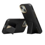 Levelo Morphix Cuero Gripstand Case For iPhone 15 Plus - Black - Image 2