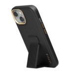 Levelo Morphix Cuero Gripstand Case For iPhone 15 Plus - Black - Image 3