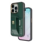 Levelo Morphix Gripstand Case With Cardholder For iPhone 15 Pro Max - Green