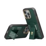 Levelo Morphix Gripstand Case With Cardholder For iPhone 15 Pro Max - Green - Image 2