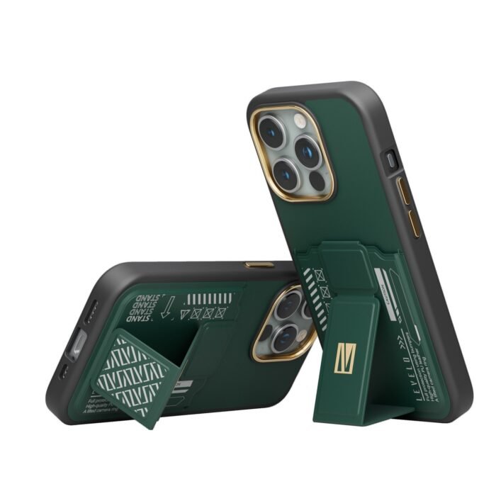 Levelo-Morphix-Gripstand-Case-With-Cardholder-For-iPhone-15-Pro-Max-GreenLVLMGCC15PMGN7694015092971-2.jpg Levelo Morphix Gripstand Case With Cardholder For iPhone 15 Pro Max - Green - Image 2