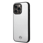 Benz Aluminum Case With Star Pattern For iPhone 14 Pro Max Silver