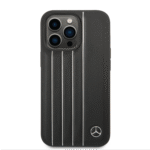 Benz Genuine Leather Case With New UrbanIll Pattern For iPhone 14 Pro Max - Black - Image 3