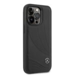 Mercedes-Benz Genuine Leather New Wavelll pattern For iPhone 14 Pro Max - Black - Image 2