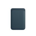 MagSafe Magnetic Card Bag Leather Wallet - Pacific Blue
