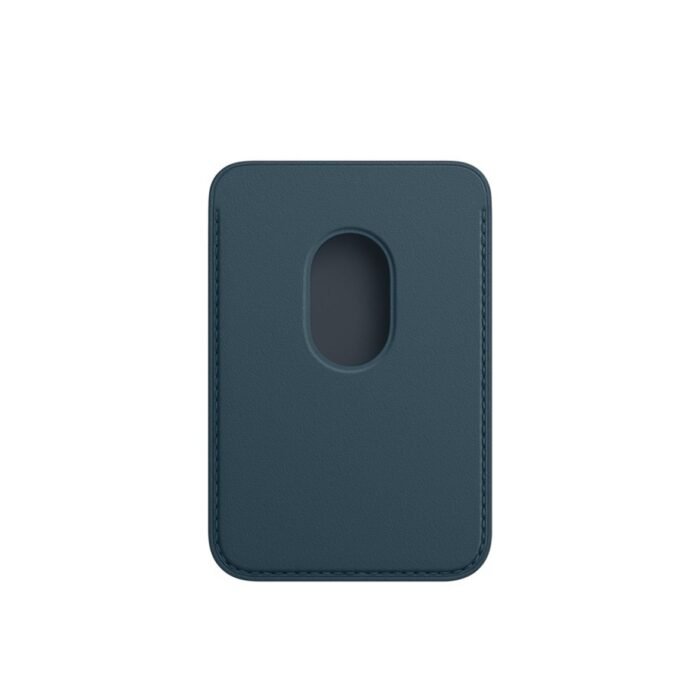 MagSafe Magnetic Card Bag Leather Wallet - Pacific Blue - Image 2