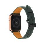 Genuine Leather Band for Apple Watch 42/44/45mm - Dark Green - Image 2