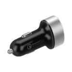 Momax Car Charger Dual Output QC3.0 + USB-C 36W max UC10 - Black - Image 2