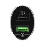 Momax Car Charger Dual Output QC3.0 + USB-C 36W max UC10 - Black - Image 4