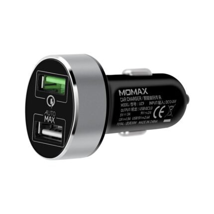 Momax Dual USB Output Car Fast Charger UC9 - Black