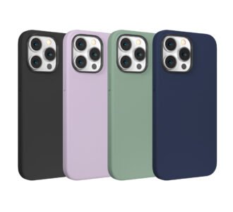 “Devia Nature Series Purple Silicone Case for iPhone 14 Pro Max”