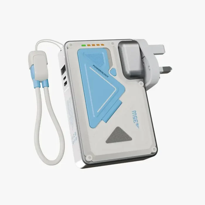 PPBCHA80-WH-Powerology-10000mAh-Wall-Charger-MagSafe-Power-Bank-White.webp Powerology 10000mAh Wall Charger MagSafe Power Bank White - Image 1