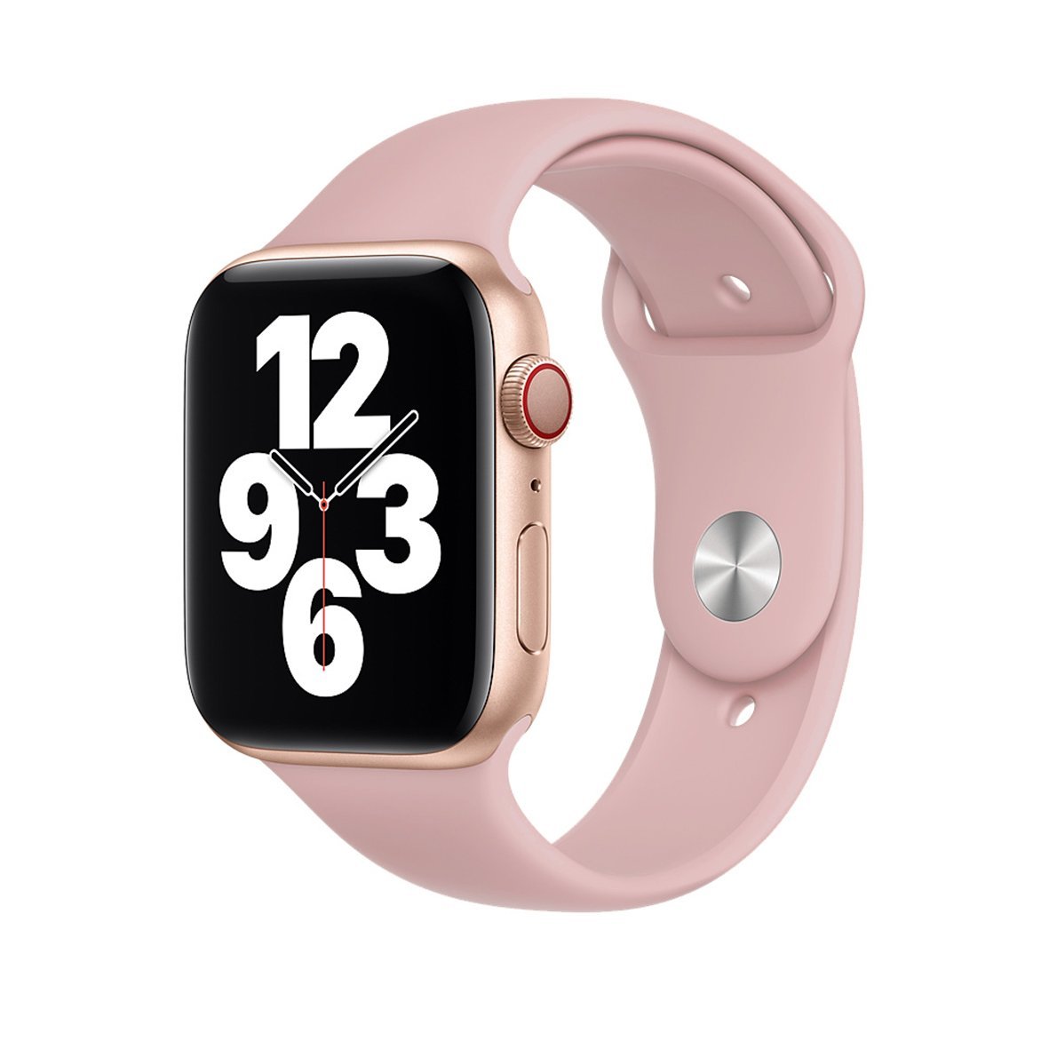 Pink-2-15636.jpg New Silicone Sport Band for Apple Watch 42/44/45mm - Pink - Image 1