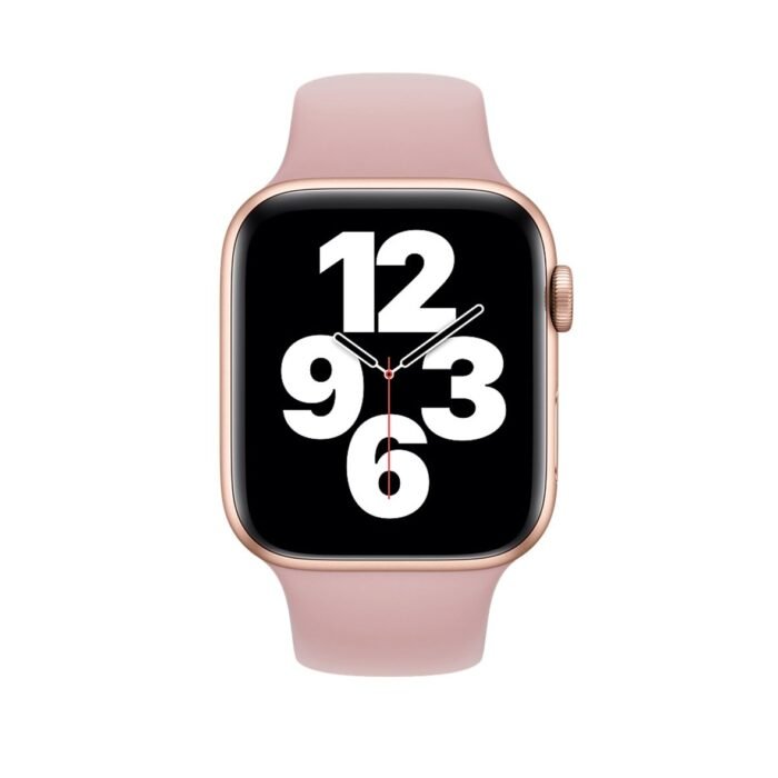 New Silicone Sport Band for Apple Watch 42/44/45mm - Pink - Image 2