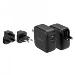 Powerology Dual Port World Travel Kit Charging Adapter 65W - Black - Image 2