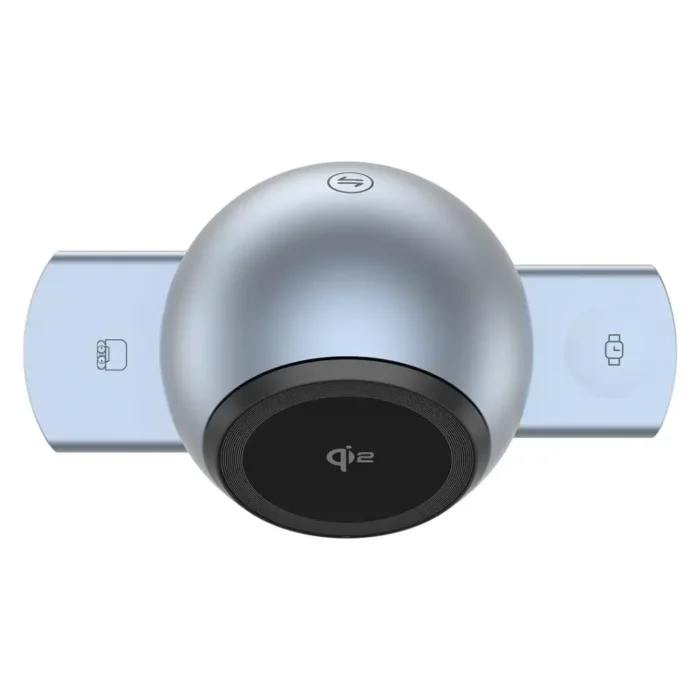 Powerology Qi2 Speaker Charge Station - Gray - Image 5