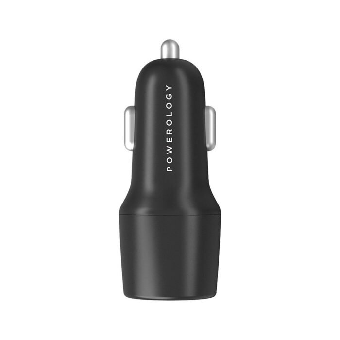 Powerology 55W Ultra-Quick Car Charger with Dual Output USB-C - Image 2
