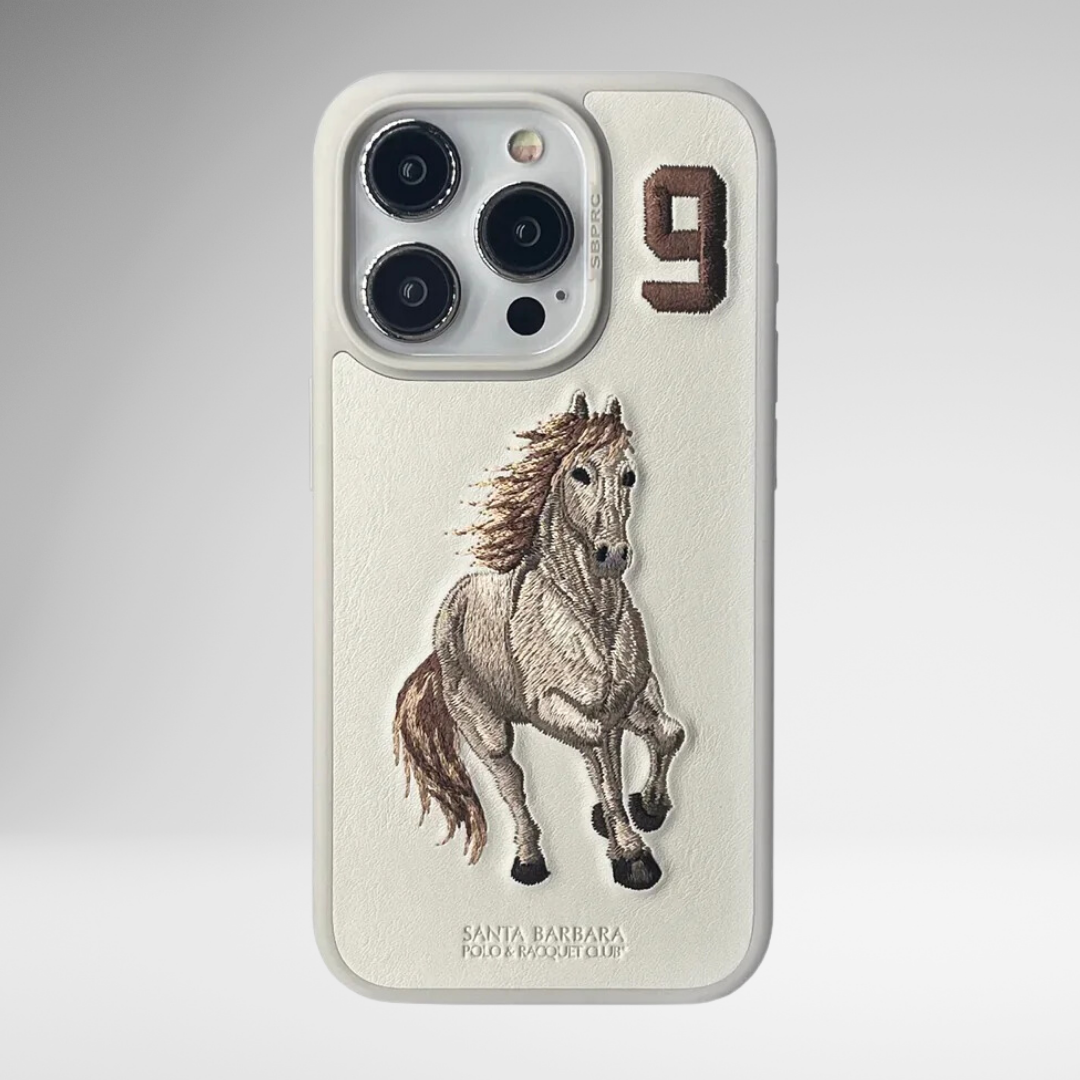 PremiumUSPOLOLeatherBorisSeriesCaseforiPhone16Series_Grey_2.png Santa Barbara Boris Series Horse Leather Case for iPhone 16 Pro Max in Cream – premium genuine leather luxury phone cover
