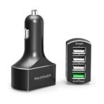 Ravpower RP-VC003 iSmart QC3.0 4 Ports Car Charger - Black