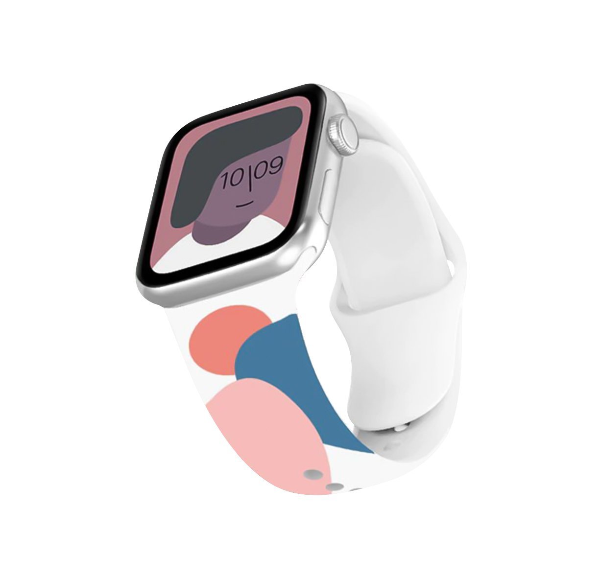Silicone-Printed-Face-Band-for-Apple-Watch-42-44-45-mm-Blue-White-Pink-2.jpg Silicone Printed Face Band for Apple Watch 42 / 44 / 45 mm - Blue / White / Pink - Image 1