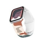 Silicone Printed Face Band for Apple Watch 42 / 44 / 45 mm - Olive / Beige / Brown